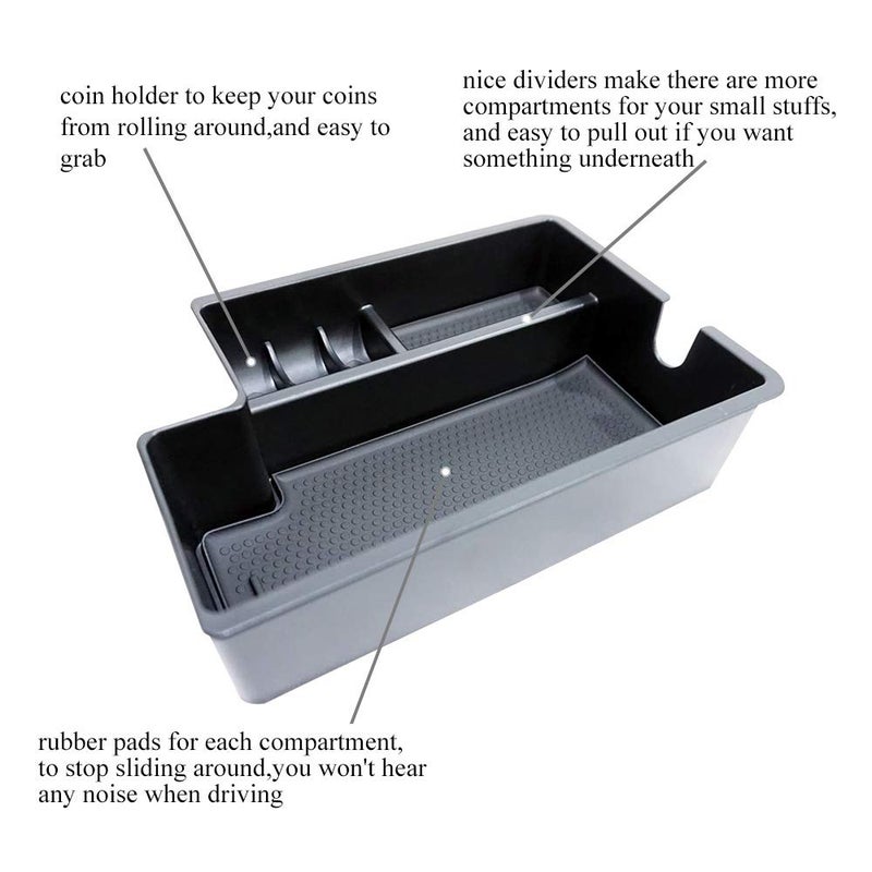 Vesul Center Console Armrest Storage Box Compatible with Mitsubishi Outlander Sport 2012 2013 2014 2015 2016 2017 2018 2019 2020 2021 ABS Tray Insert Organizer Glove Pallet - Image 2